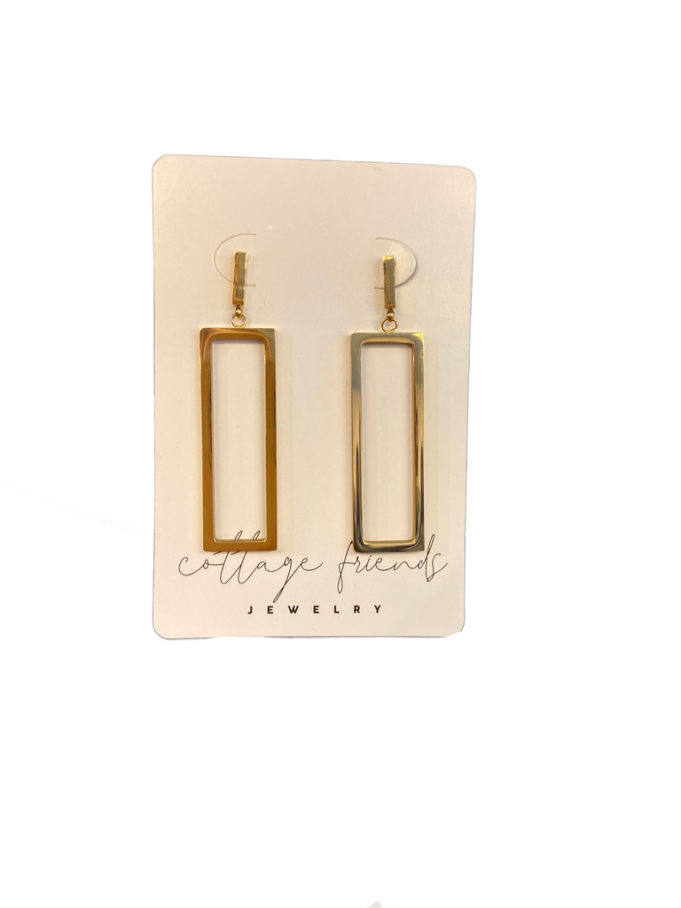 RECTANGLE DROP EARRINGS