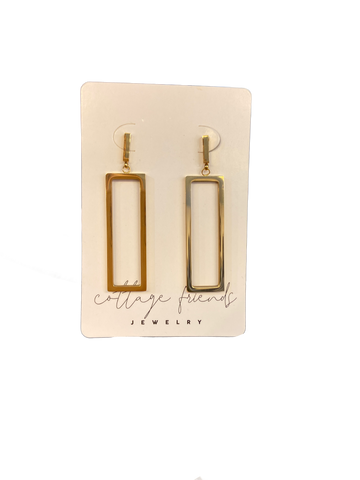 RECTANGLE DROP EARRINGS