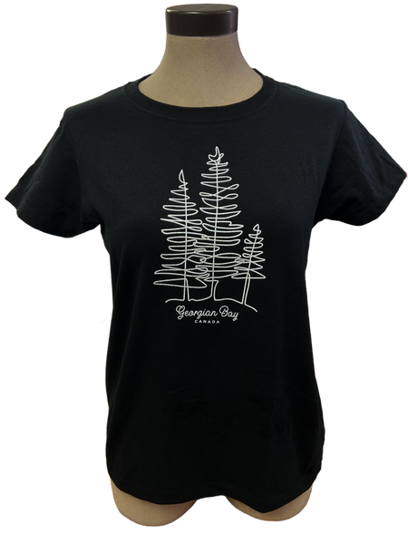 LADIES THREE PINE T-SHIRT