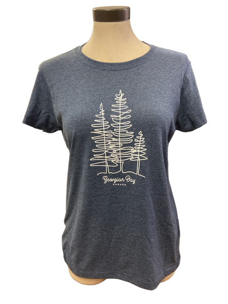 LADIES THREE PINE T-SHIRT