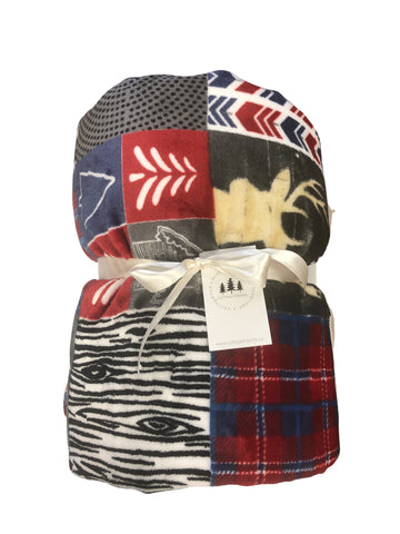 SKI CHALET THROW BLANKET